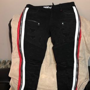 Preme jeans with side zippers